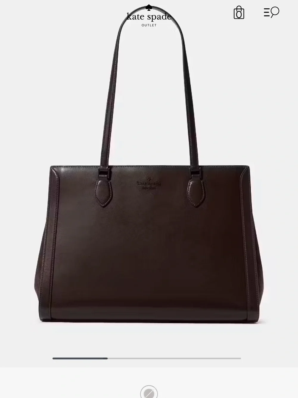 NWOt Kate Spade Large Madison Laptop Tote in Dark Brown